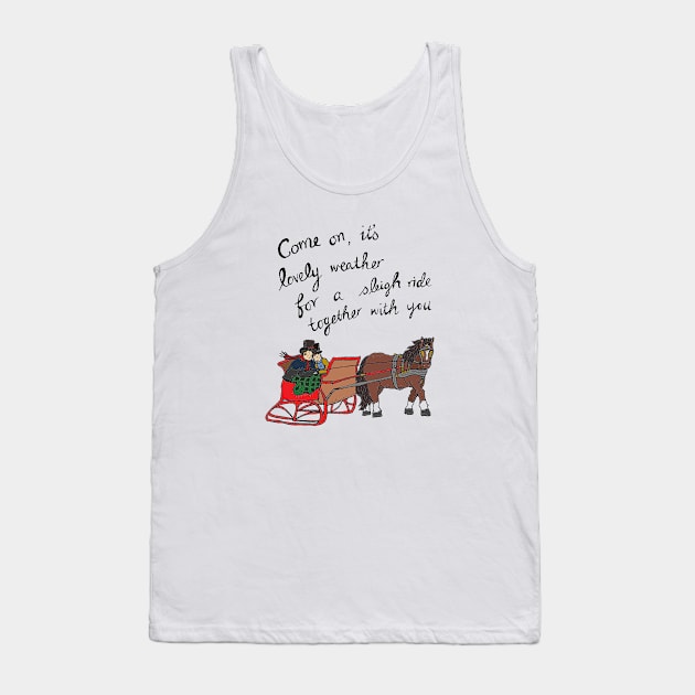 Christmas sleigh ride - male couple Tank Top by JennyGreneIllustration